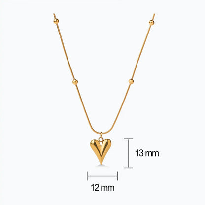 heart pendant with gold chain tarnish-resistant jewellery in Pakistan