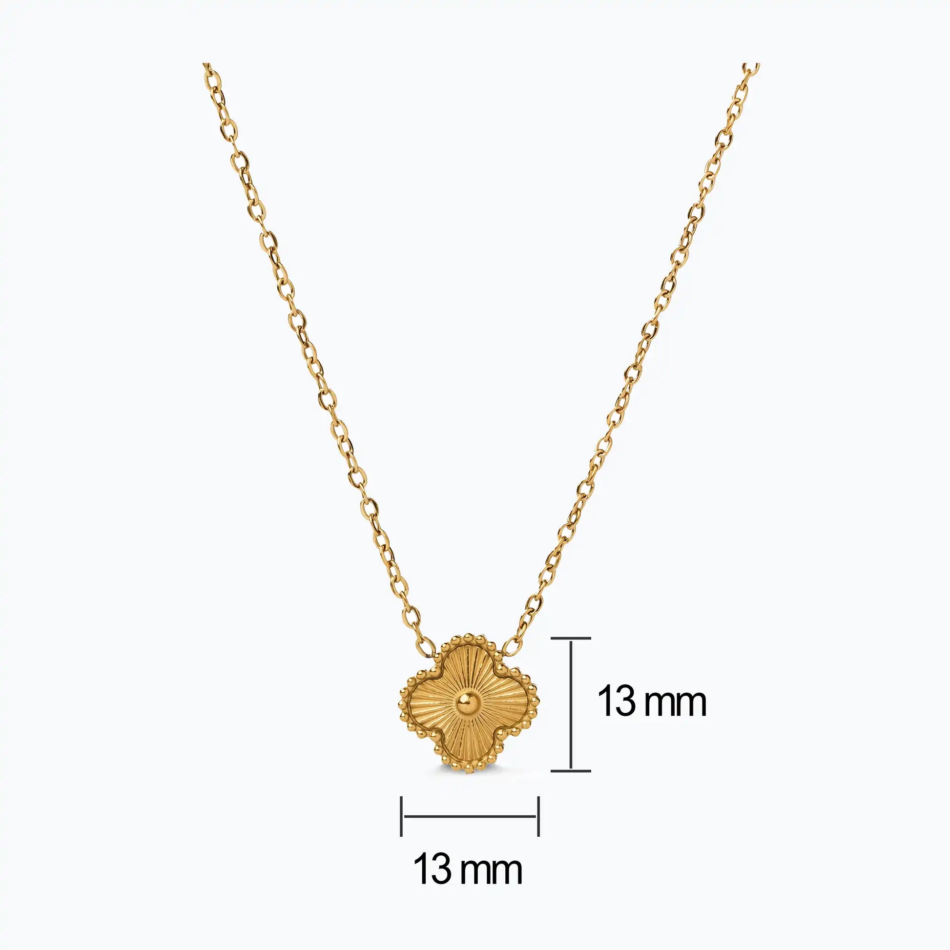 small gold pendant necklace with chain