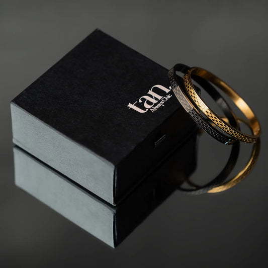 stainless steel men's cuffs by tan. ideal for gifting