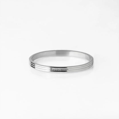 multiple bands silver cuff bracelet for women with zircon