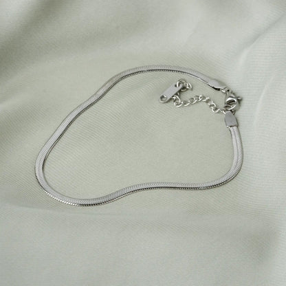 silver snake chain anklet for women by tanstore.pk