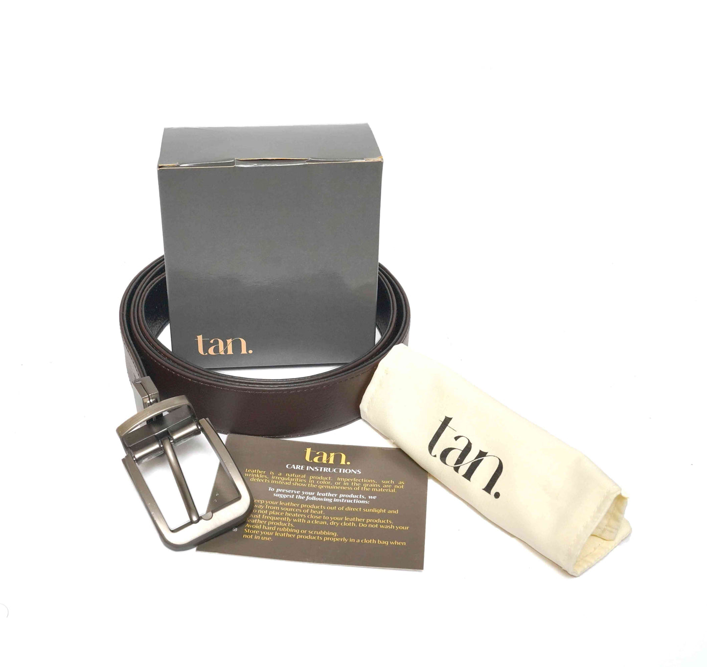 Dualis – Reversible Leather Belt - tanstore.pk