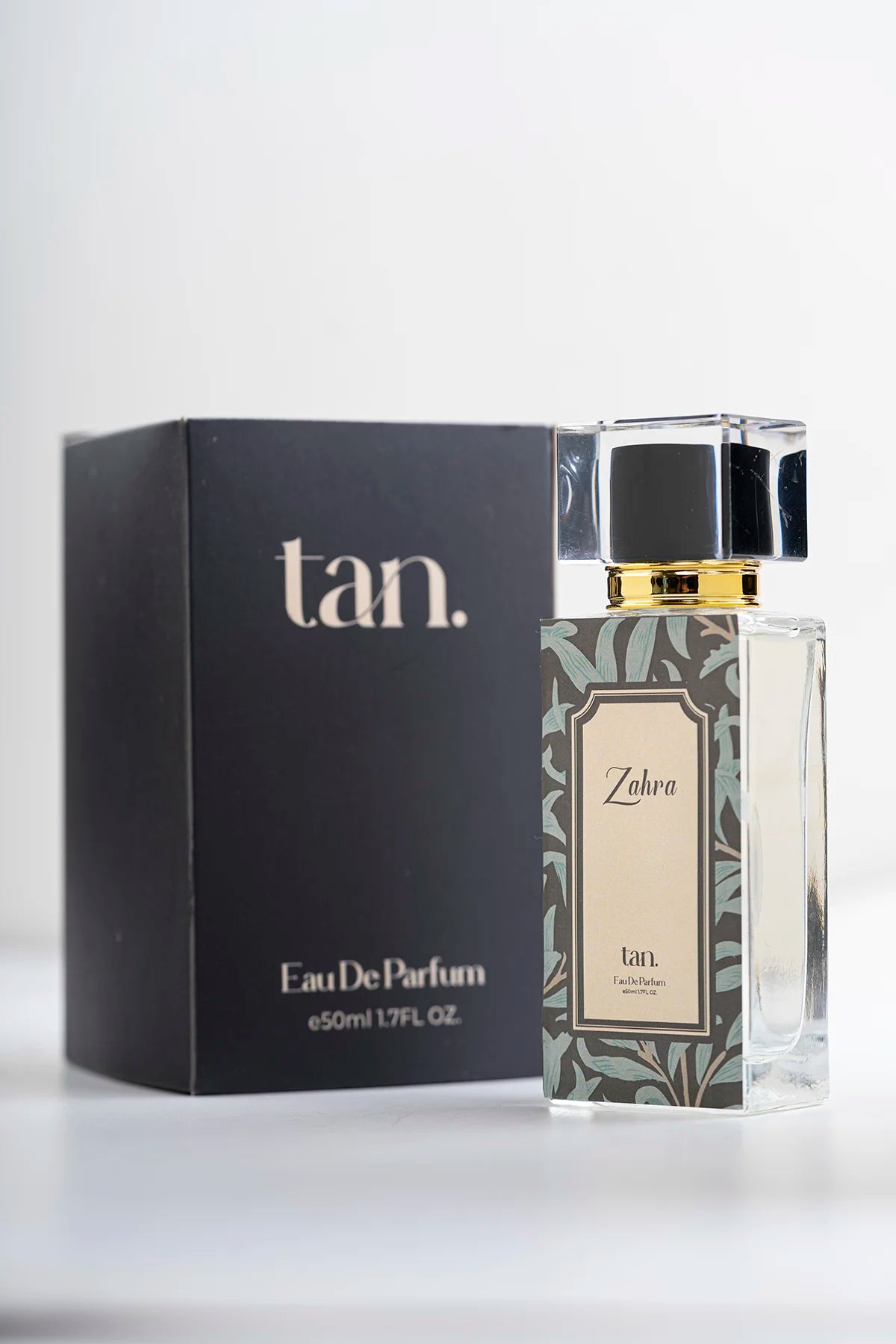A 50ml (EDP) bottle of Zahra perfume for women with a black gift box by tanstore.pk