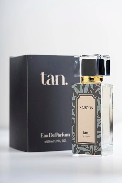 A 50ml (EDP) bottle of Zaroon perfume for men with black gift box by tanstore.pk
